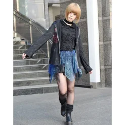 ACDC RAG Asymmetrical Spider Skirt