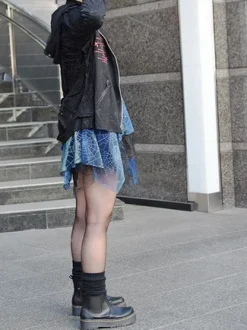 ACDC RAG Asymmetrical Spider Skirt