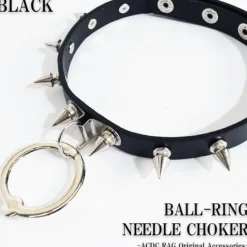 ACDC RAG Black Ball Ring Needle Choker