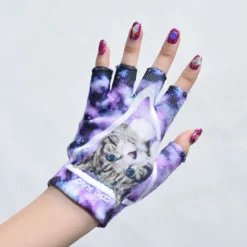 ACDC RAG Galaxy Cat Fingerless Gloves