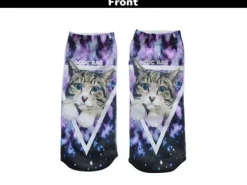 ACDC RAG Galaxy Cat Socks