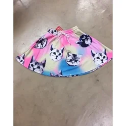 ACDC RAG Marble Cat Flared Skirt