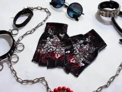 ACDC RAG Punk Samurai Fingerless Gloves