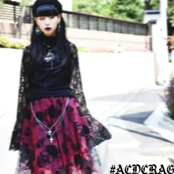 ACDC RAG Skull Long Skirt