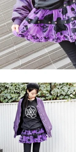 ACDC RAG Skulls Short Skirt