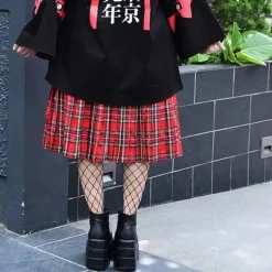 ACDC RAG Tartan Checkered Pleated Skirt