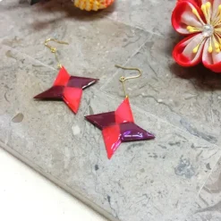 aller au lit Shuriken Bicolor Earrings