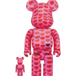 BE＠RBRICK hide with Spread Beaver Pink Heart 100％ & 400％