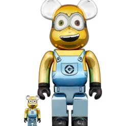 BE@RBRICK Minions Bob: Chrome Ver. 100％ & 400％