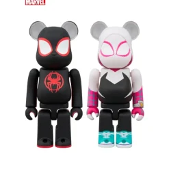 BE@RBRICK Spider-Man: Across the Spider-Verse Spider-Man (Miles Morales) & Spider-Gwen 100% 2-Pack Set