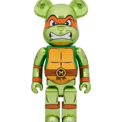 BE@RBRICK Teenage Mutant Ninja Turtles Michelangelo Chrome Ver. 1000％