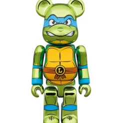 BE＠RBRICK Teenage Mutant Ninja Turtles Leonardo: Chrome Ver. 100％ & 400％ Set