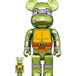 BE＠RBRICK Teenage Mutant Ninja Turtles Donatello: Chrome Ver. 100％ & 400％