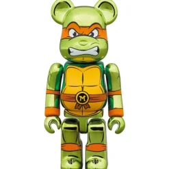 BE＠RBRICK Teenage Mutant Ninja Turtles Michelangelo: Chrome Ver. 100％ & 400％