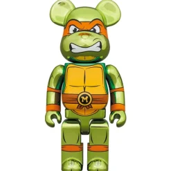 BE＠RBRICK Teenage Mutant Ninja Turtles Michelangelo: Chrome Ver. 100％ & 400％