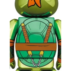 BE＠RBRICK Teenage Mutant Ninja Turtles Michelangelo: Chrome Ver. 100％ & 400％