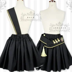 Black MiQuri 2-Way Sash Military Skirt