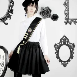 Black MiQuri 2-Way Sash Military Skirt