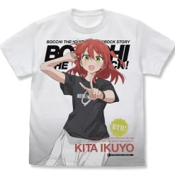 Bocchi the Rock! Ikuyo Kita Full Graphic T-Shirt White