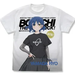 Bocchi the Rock! Ryo Yamada Full Graphic T-Shirt White