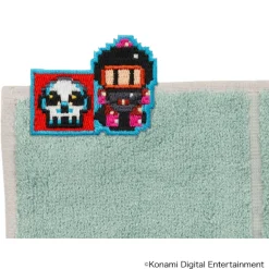 Bomberman Embroidered Patch Hand Towel Super Bomberman Black Bomber