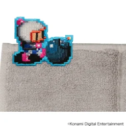 Bomberman Embroidered Patch Hand Towel Super Bomberman White Bomber