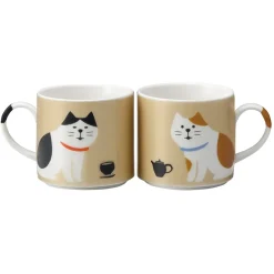 Concombre Cat Mug Pair Set
