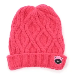 Cuelitt Cable Knit Pigtails Beanie