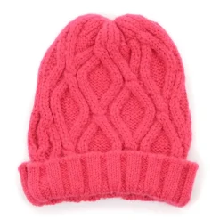 Cuelitt Cable Knit Pigtails Beanie