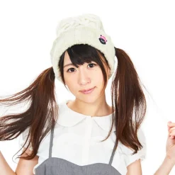 Cuelitt Cable Knit Pigtails Beanie