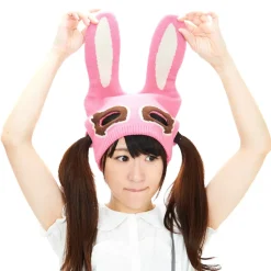 Cuelitt Masked Rabbit Pigtails Beanie
