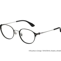 Demon Slayer: Kimetsu no Yaiba Collaboration Tengen Uzui Model Glass Frame w/ Original Eyeglass Case & Cleaning Cloth Set