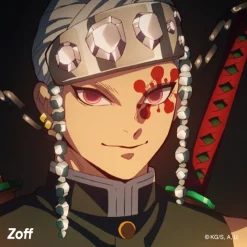 Demon Slayer: Kimetsu no Yaiba Collaboration Tengen Uzui Model Glass Frame w/ Original Eyeglass Case & Cleaning Cloth Set