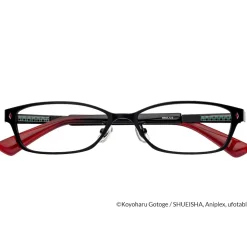 Demon Slayer: Kimetsu no Yaiba Collaboration Tanjiro Kamado Model Glass Frame w/ Original Eyeglass Case & Cleaning Cloth Set