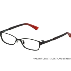 Demon Slayer: Kimetsu no Yaiba Collaboration Tanjiro Kamado Model Glass Frame w/ Original Eyeglass Case & Cleaning Cloth Set