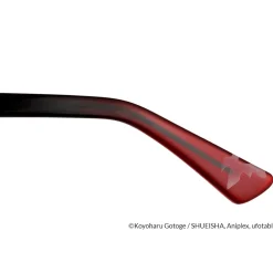 Demon Slayer: Kimetsu no Yaiba Collaboration Tanjiro Kamado Model Glass Frame w/ Original Eyeglass Case & Cleaning Cloth Set