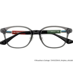 Demon Slayer: Kimetsu no Yaiba Collaboration Giyu Tomioka Model Glass Frame w/ Original Eyeglass Case & Cleaning Cloth Set