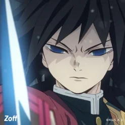 Demon Slayer: Kimetsu no Yaiba Collaboration Giyu Tomioka Model Glass Frame w/ Original Eyeglass Case & Cleaning Cloth Set