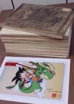 Dragon Ball Ukiyoe Woodblook Print - Ryu Gyoku Emaki