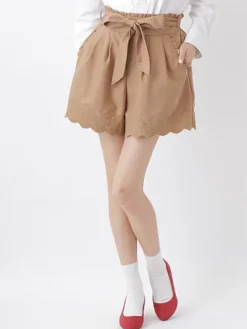 earth music&ecology Embroided Hem Culottes