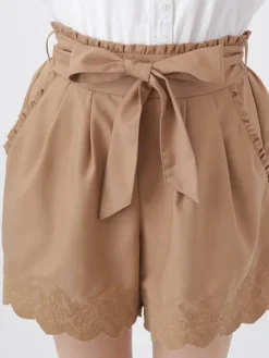 earth music&ecology Embroided Hem Culottes