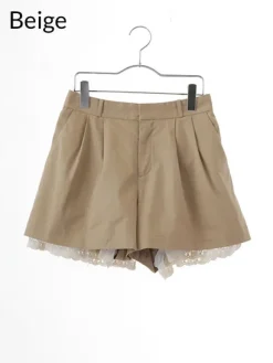 earth music&ecology Laced Hem Shorts