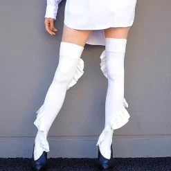 ERIMAKI SOX Frilly Knee-High Socks