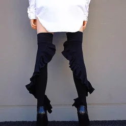 ERIMAKI SOX Frilly Knee-High Socks