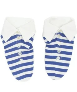 ERIMAKI SOX White x Blue Striped Socks