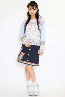 galaxxxy Neo 70's Patch Skirt