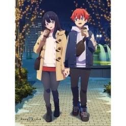 Gridman Universe W Suede B2 Tapestry Yuta Hibiki & Rikka Takarada: Winter Date Ver.