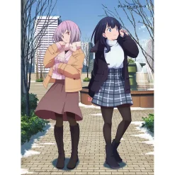 Gridman Universe W Suede B2 Tapestry Rikka Takarada & Akane Shinjo: Winter Date Ver.
