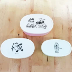 Hello Marche Botanical Series Elliptical Lunch Box 3-Piece Set