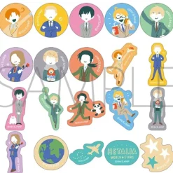 Hetalia Yuru Palette Flake Stickers